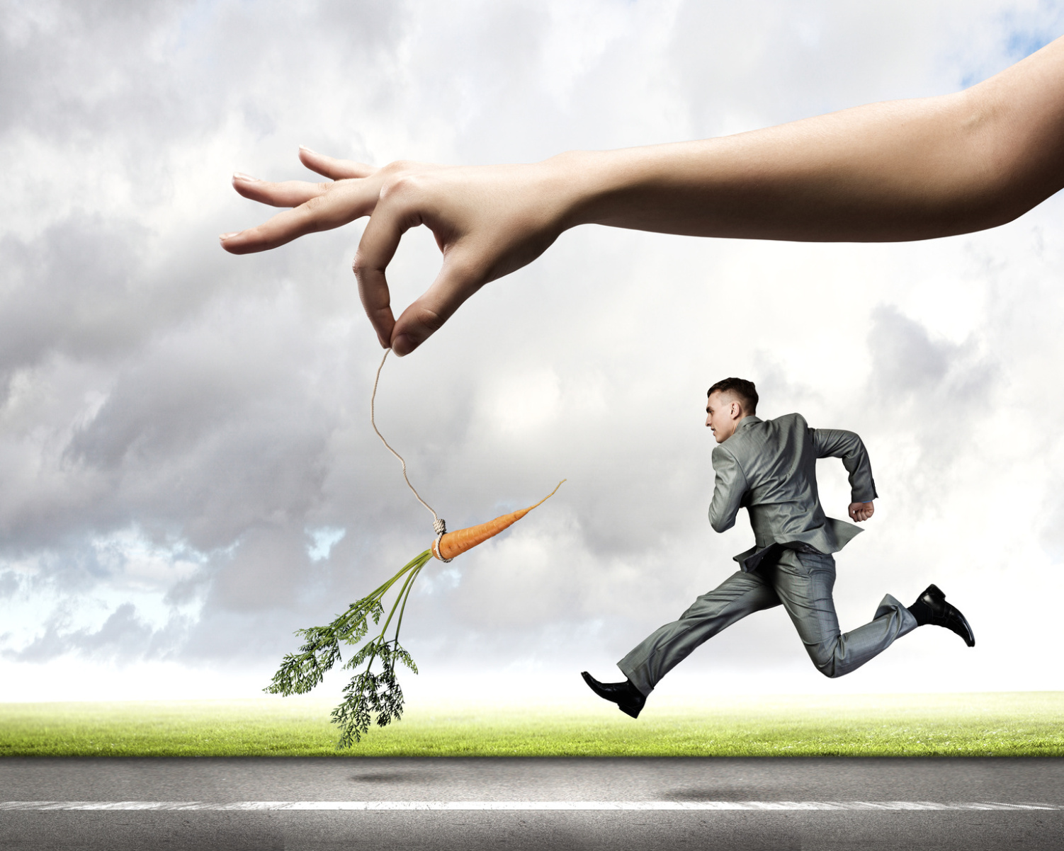 Detective chasing a carrot; Aaden Detective Agency Cologne